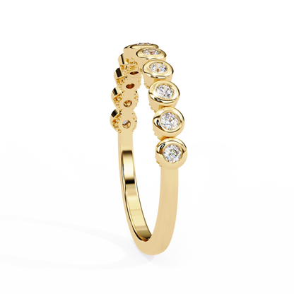 Horizon Gleam – Round Lab Diamond Chevron Band