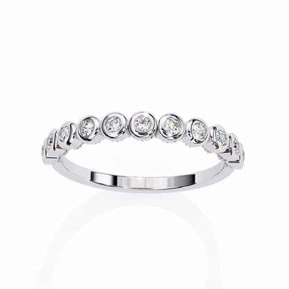 Horizon Gleam – Round Lab Diamond Chevron Band