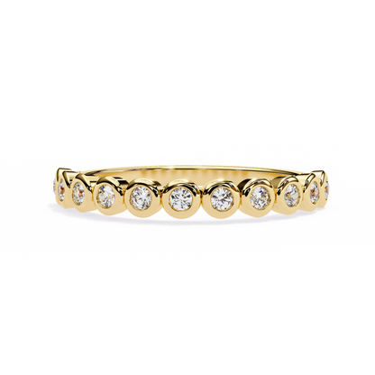 Horizon Gleam – Round Lab Diamond Chevron Band