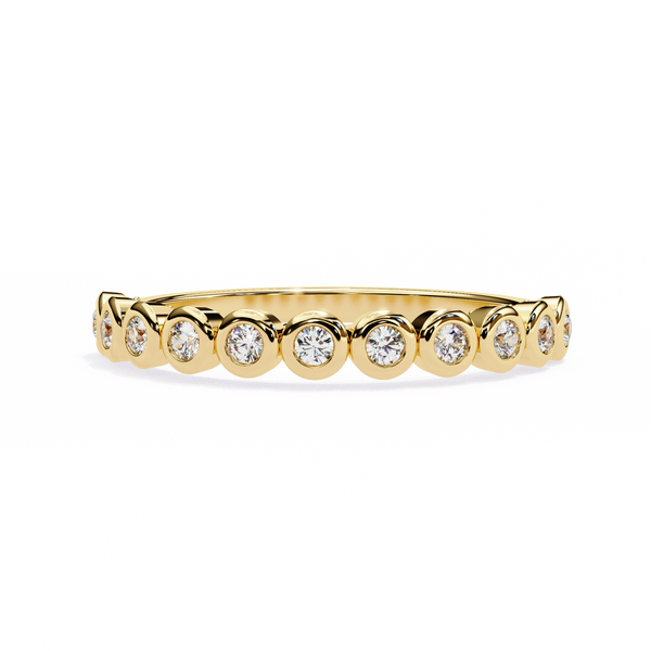 Horizon Gleam – Round Diamond Chevron Band
