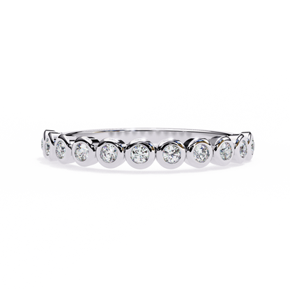 Horizon Gleam – Round Lab Diamond Chevron Band