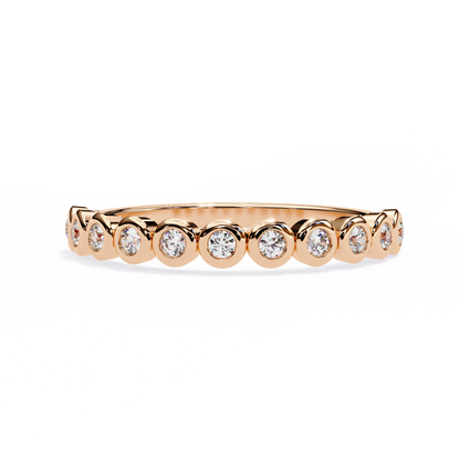 Horizon Gleam – Round Lab Diamond Chevron Band