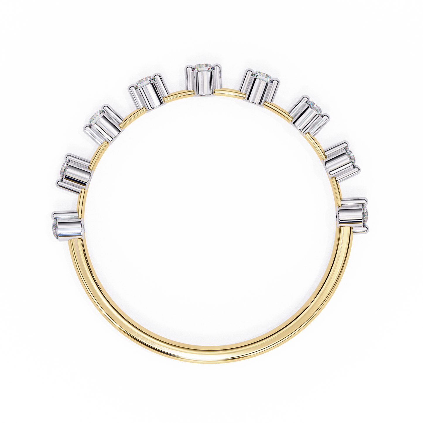 Delicate Drop – Round Lab Diamond Petite Tip Band