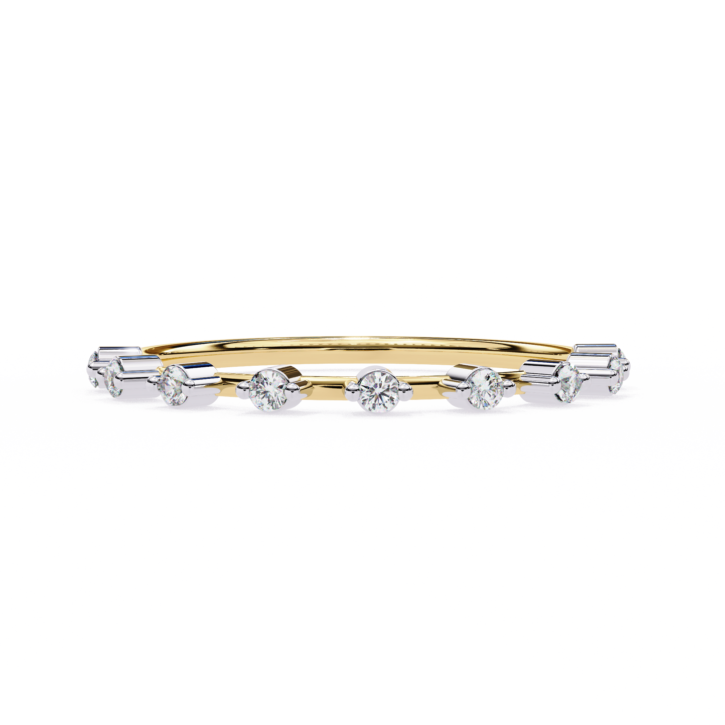 Delicate Drop – Round Lab Diamond Petite Tip Band