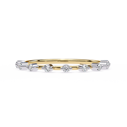 Delicate Drop – Round Lab Diamond Petite Tip Band