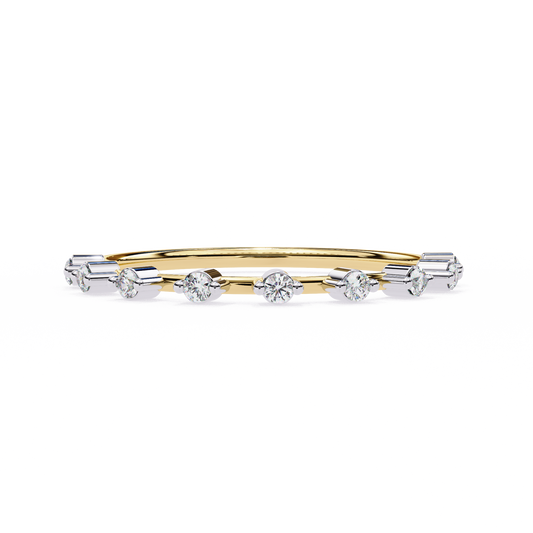 Delicate Drop – Round Lab Diamond Petite Tip Band