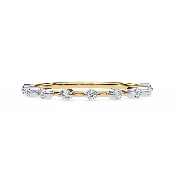 Delicate Drop – Round Diamond Petite Tip Band