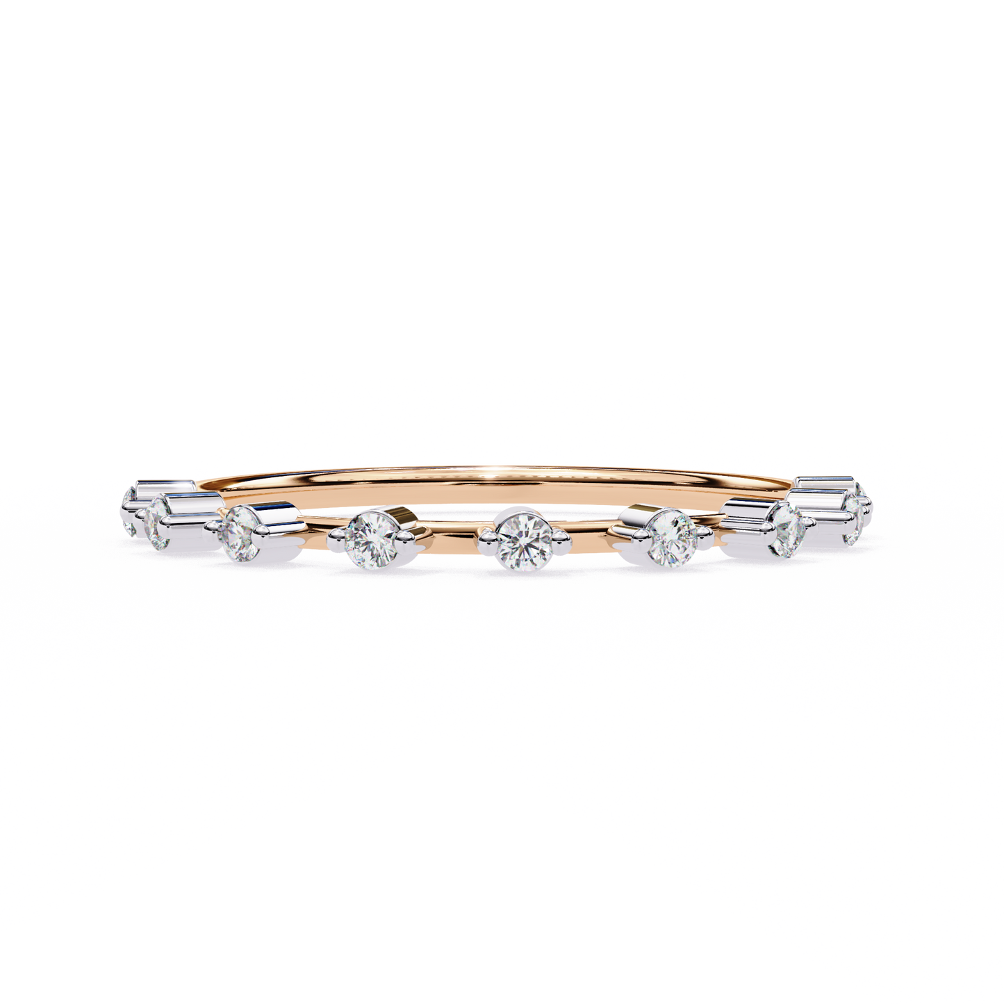 Delicate Drop – Round Lab Diamond Petite Tip Band