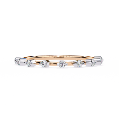 Delicate Drop – Round Lab Diamond Petite Tip Band