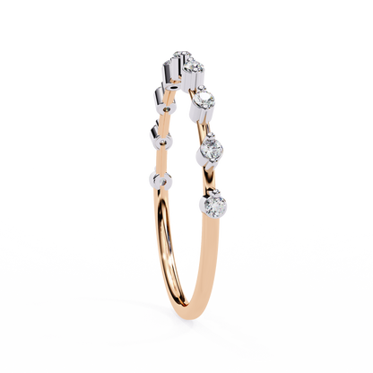 Delicate Drop – Round Lab Diamond Petite Tip Band