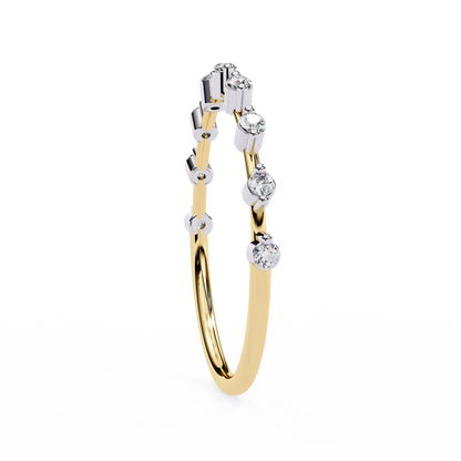 Delicate Drop – Round Lab Diamond Petite Tip Band