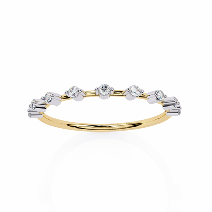 Delicate Drop – Round Lab Diamond Petite Tip Band