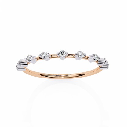 Delicate Drop – Round Lab Diamond Petite Tip Band