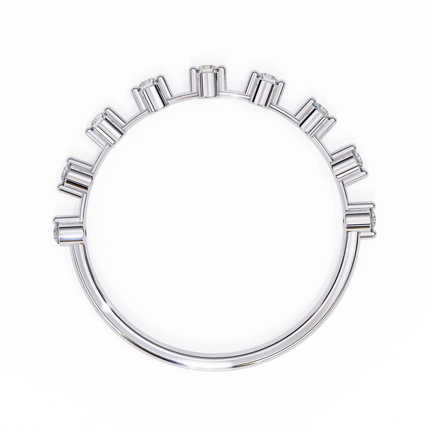 Delicate Drop – Round Lab Diamond Petite Tip Band