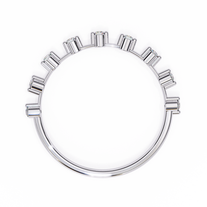 Delicate Drop – Round Lab Diamond Petite Tip Band