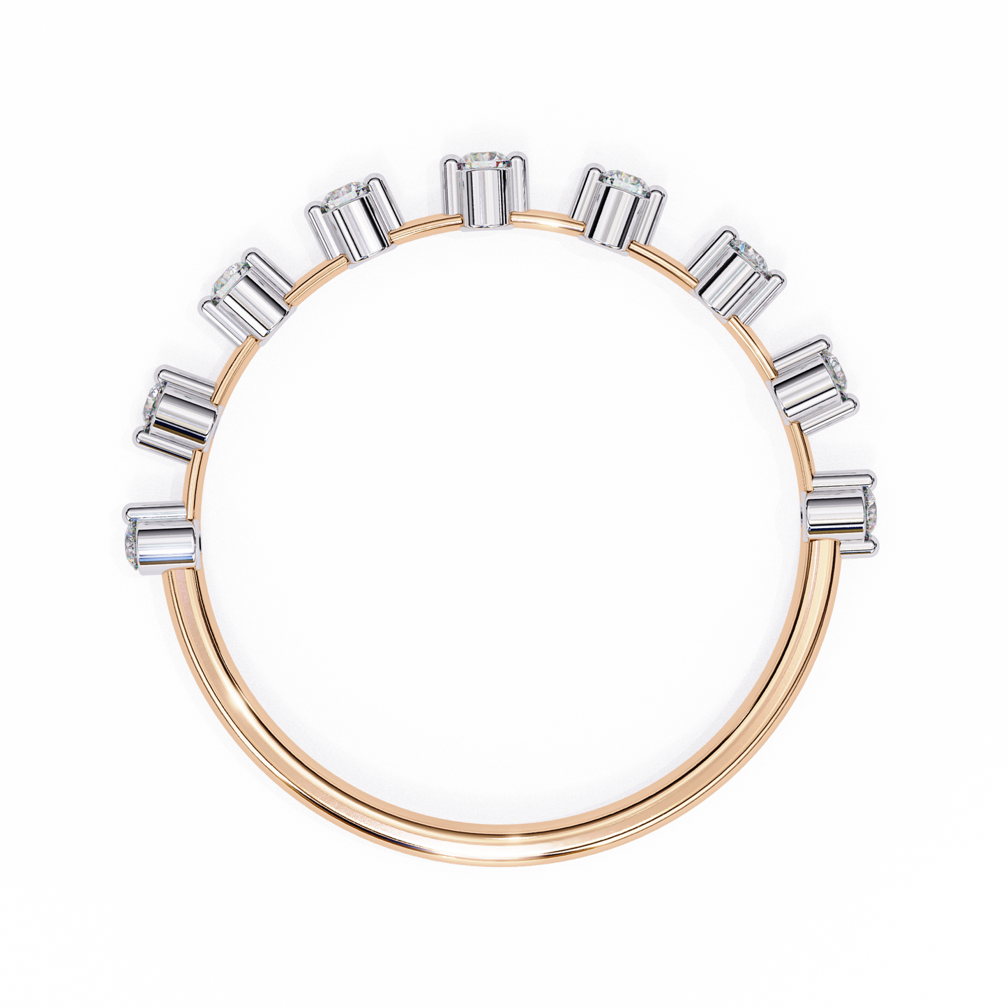 Delicate Drop – Round Lab Diamond Petite Tip Band
