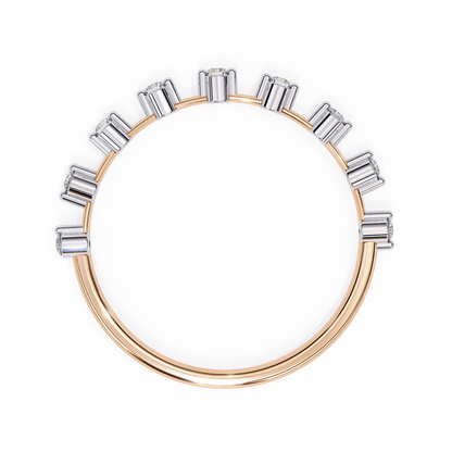 Delicate Drop – Round Lab Diamond Petite Tip Band