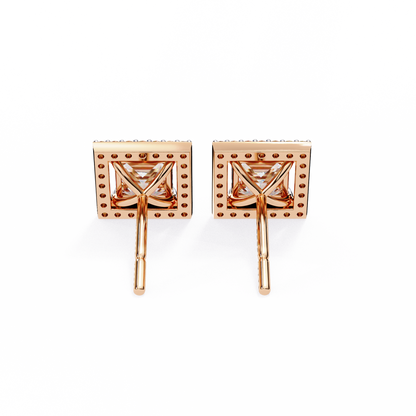 Twilight Twist – Princess & Round Lab Diamond Earrings