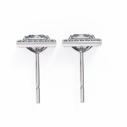 Twilight Twist – Princess & Round Lab Diamond Earrings