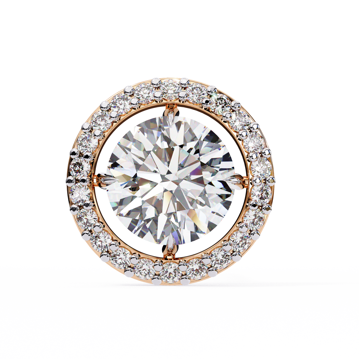 Cascade Glow – Round Lab Diamond Wide Hoop Earrings