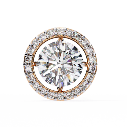 Cascade Glow – Round Lab Diamond Wide Hoop Earrings