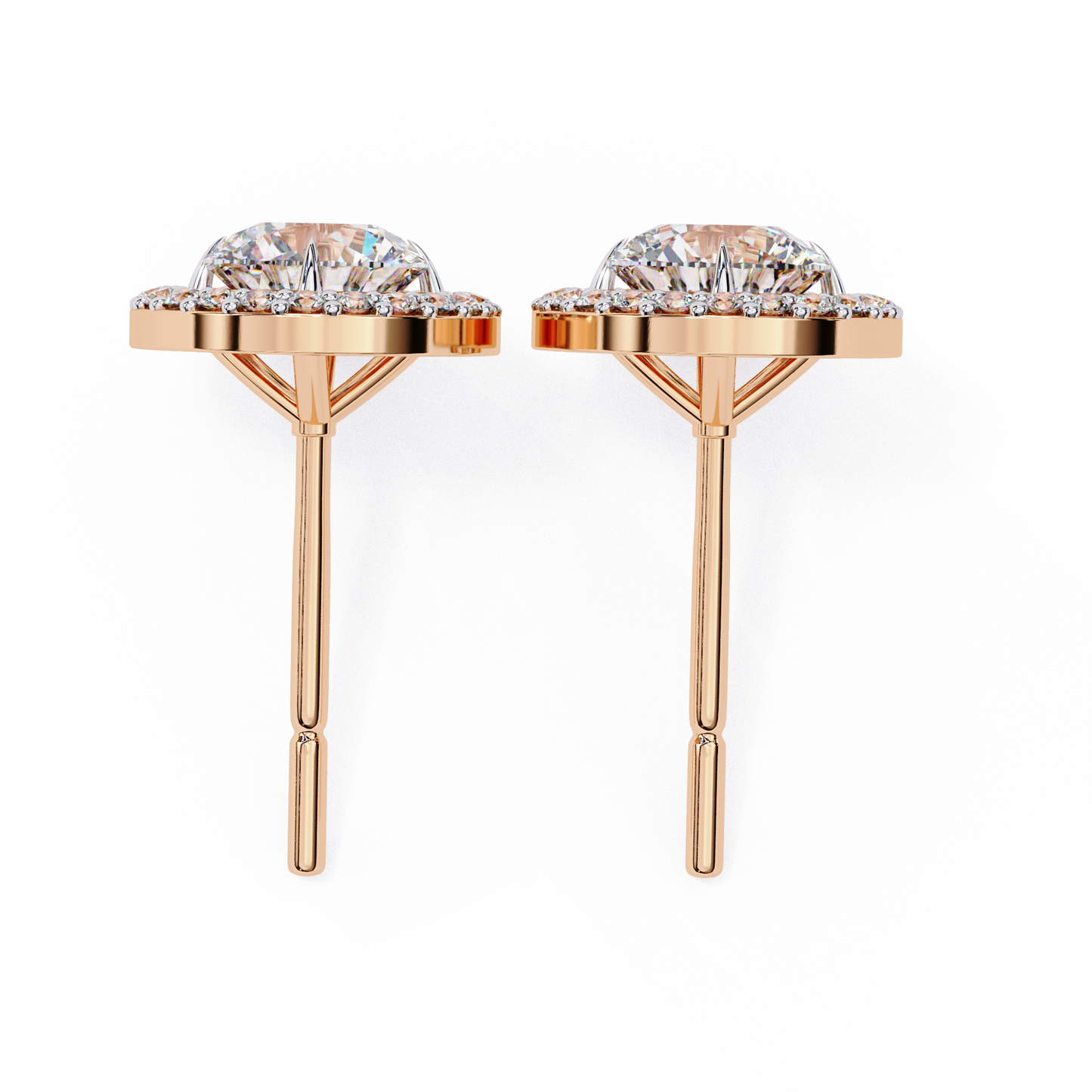 Cascade Glow – Round Lab Diamond Wide Hoop Earrings