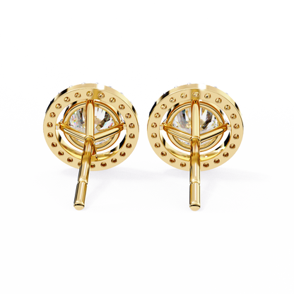 Cascade Glow – Round Lab Diamond Wide Hoop Earrings