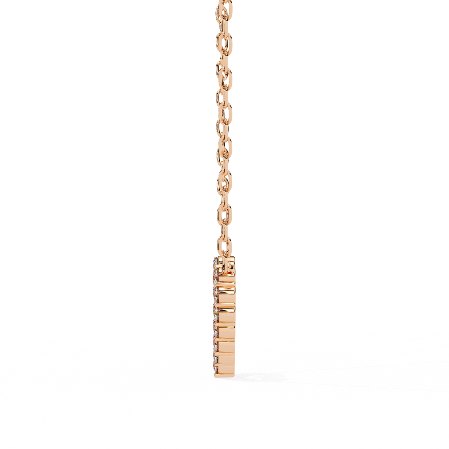 Heart Line –  Lab Diamond Necklace