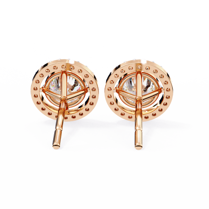 Cascade Glow – Round Lab Diamond Wide Hoop Earrings
