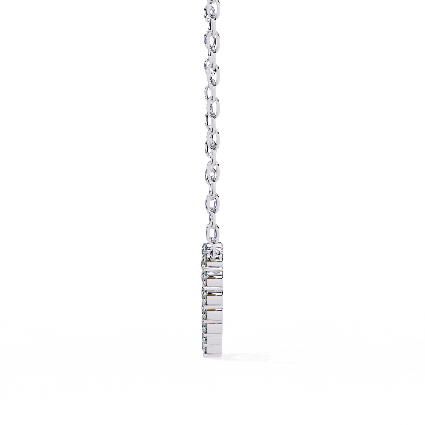 Heart Line –  Lab Diamond Necklace