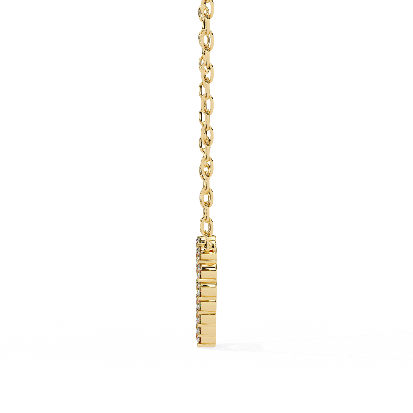 Heart Line –  Lab Diamond Necklace