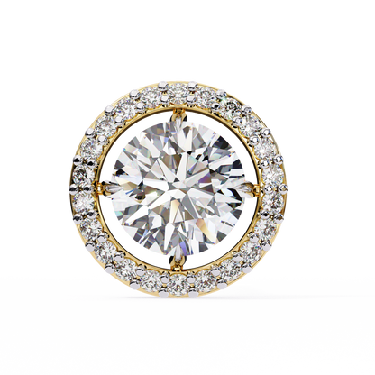 Cascade Glow – Round Lab Diamond Wide Hoop Earrings