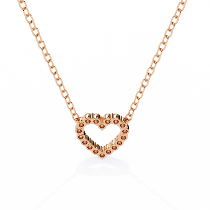 Heart Line –  Lab Diamond Necklace