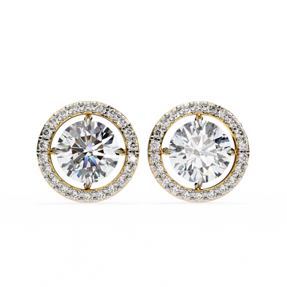 Round Ring Halo Earring