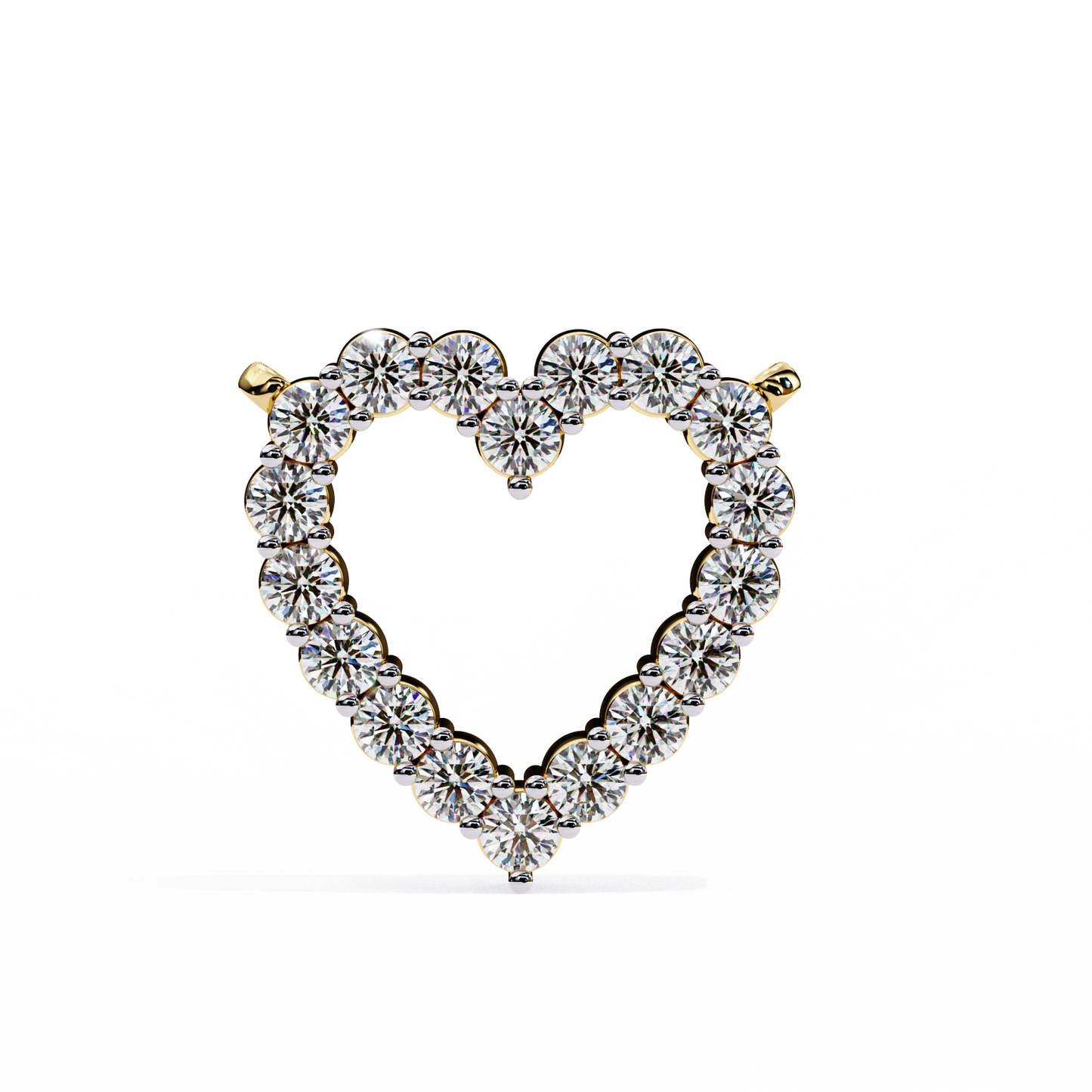 Heart Line –  Lab Diamond Necklace
