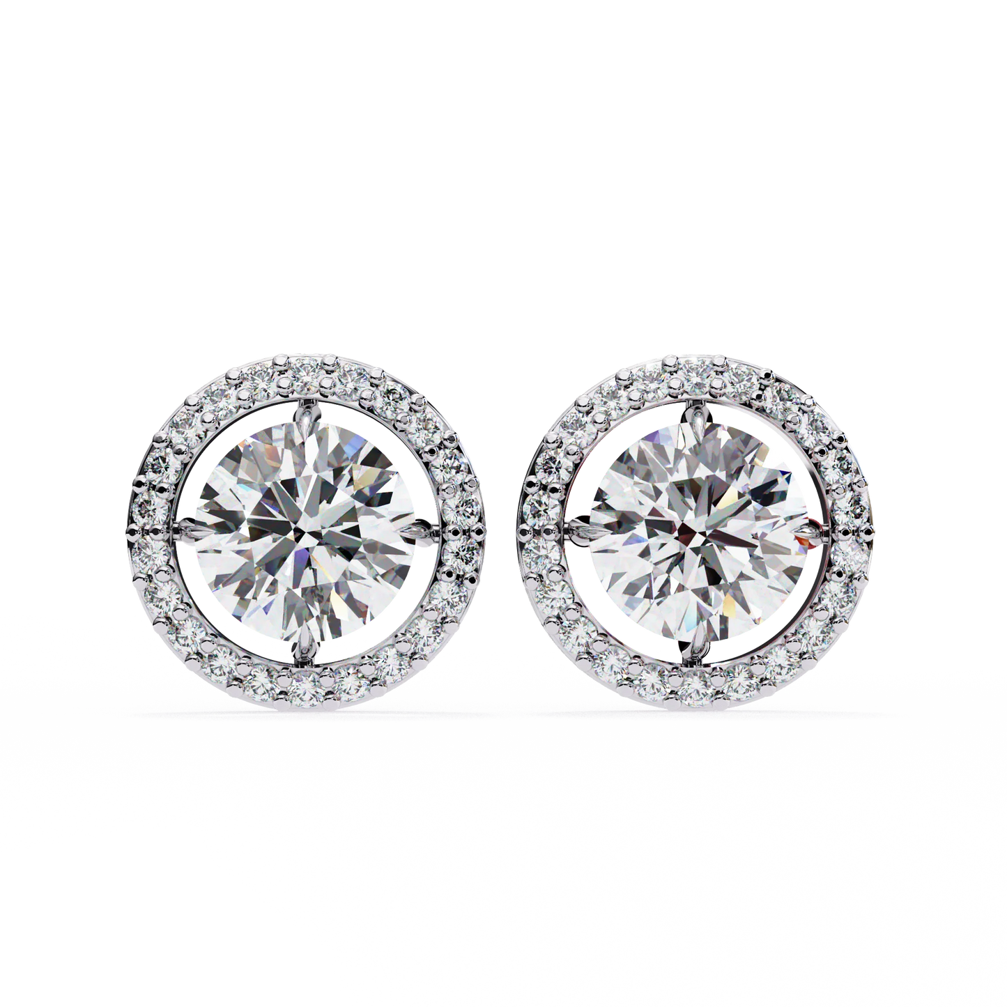 Round Ring Halo Earring