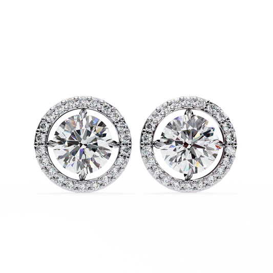 Round Ring Halo Earring