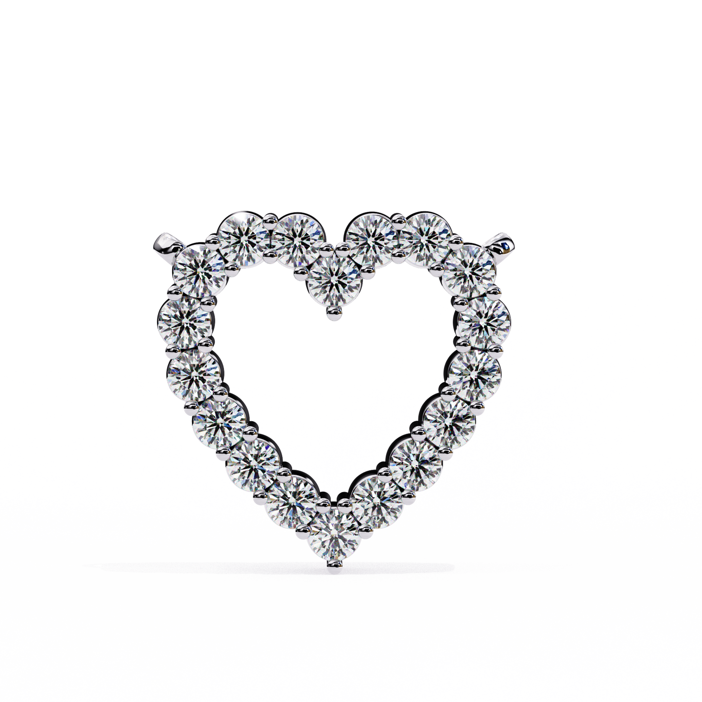 Heart Line –  Lab Diamond Necklace
