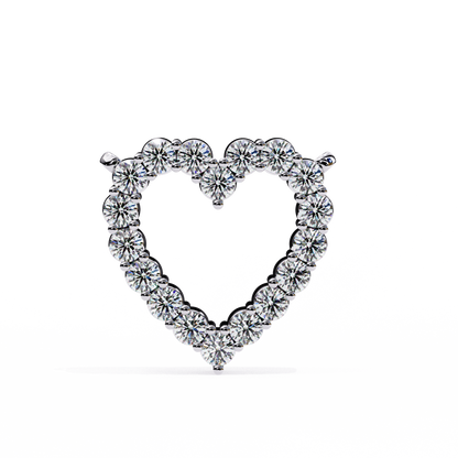 Heart Line –  Lab Diamond Necklace