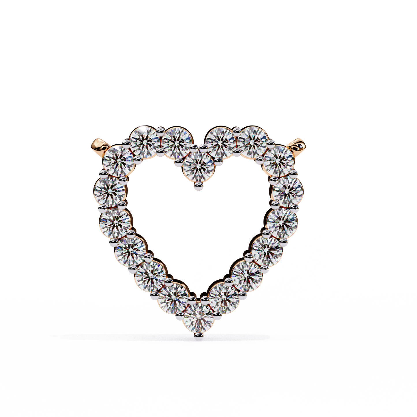 Heart Line –  Lab Diamond Necklace