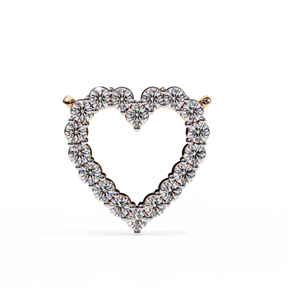 Heart Line –  Lab Diamond Necklace