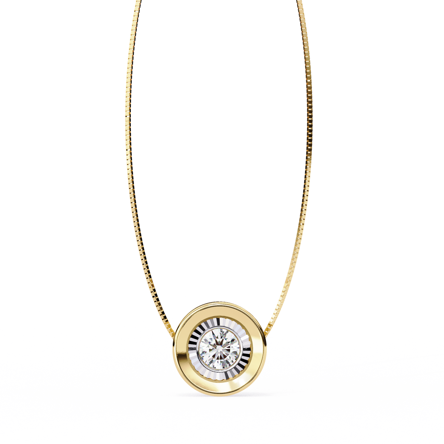 Dewdrop Light – Round Lab Diamond Petite Pendant