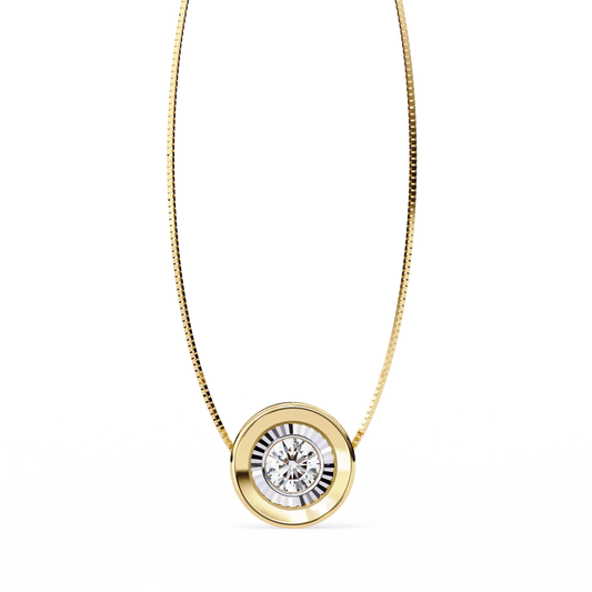 Dewdrop Light – Round Lab Diamond Petite Pendant