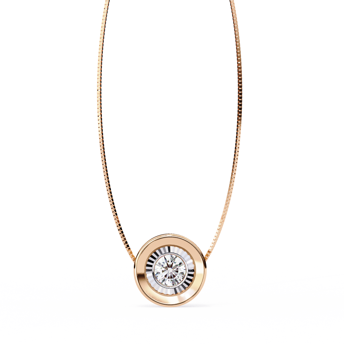 Dewdrop Light – Round Lab Diamond Petite Pendant