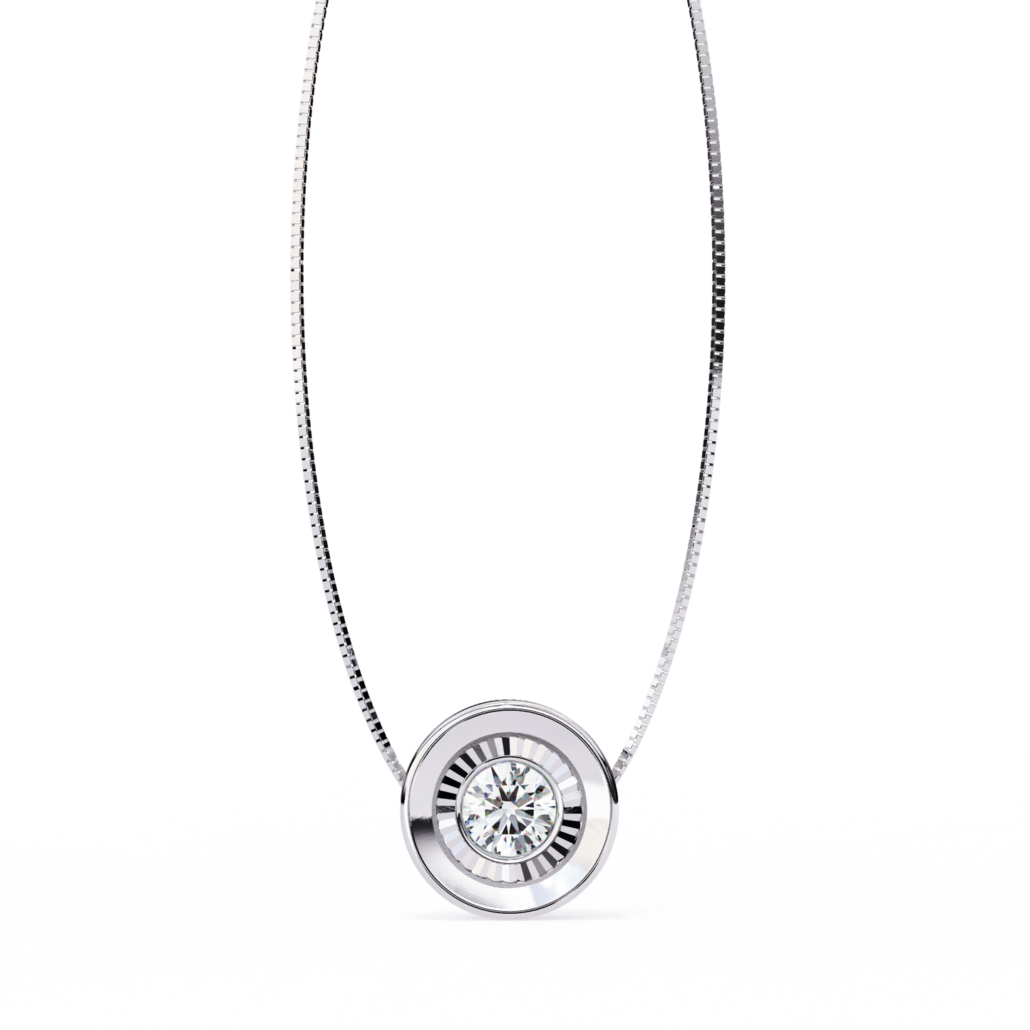 Dewdrop Light – Round Lab Diamond Petite Pendant