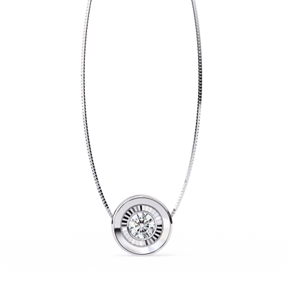 Dewdrop Light – Round Lab Diamond Petite Pendant