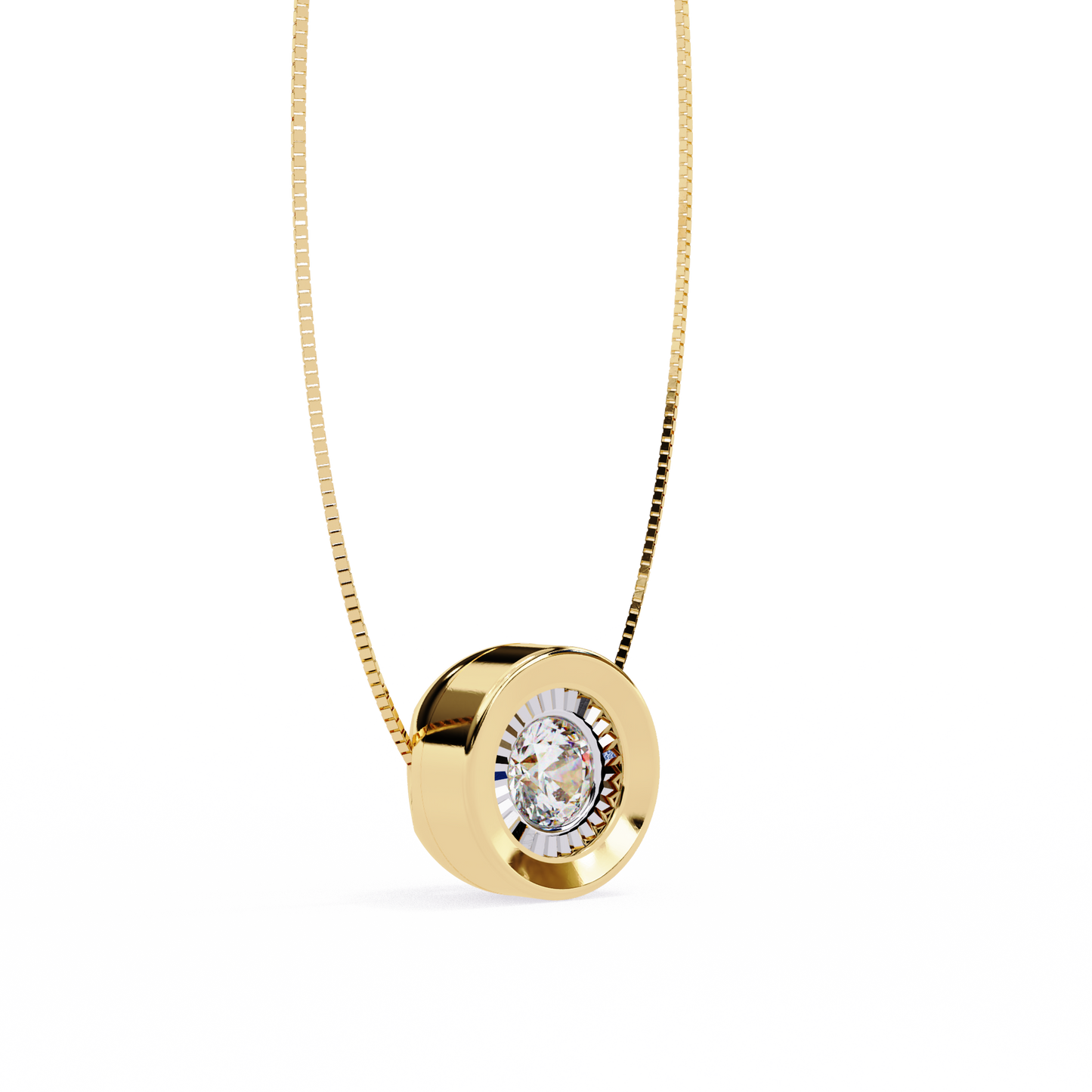 Dewdrop Light – Round Lab Diamond Petite Pendant