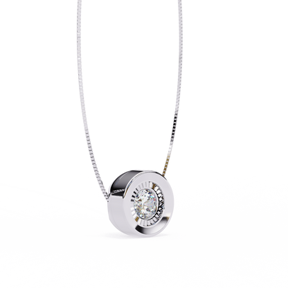 Dewdrop Light – Round Lab Diamond Petite Pendant