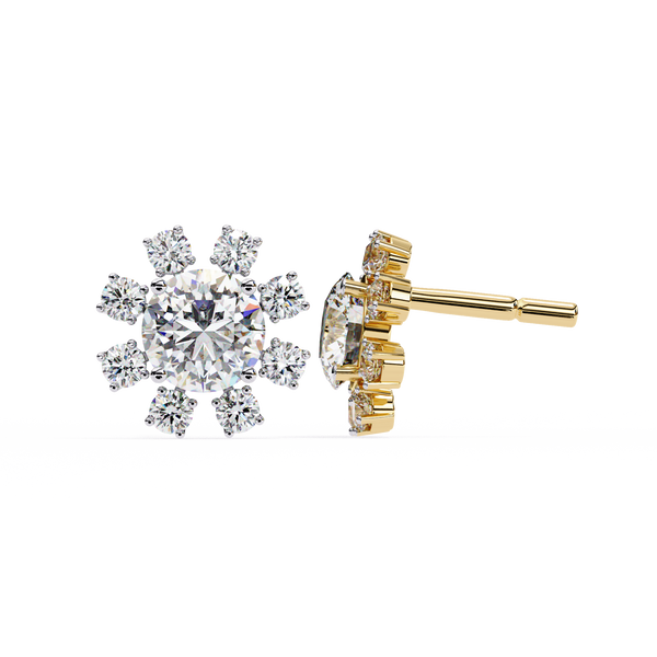 Lunar Threads – Round Diamond Threader Earrings