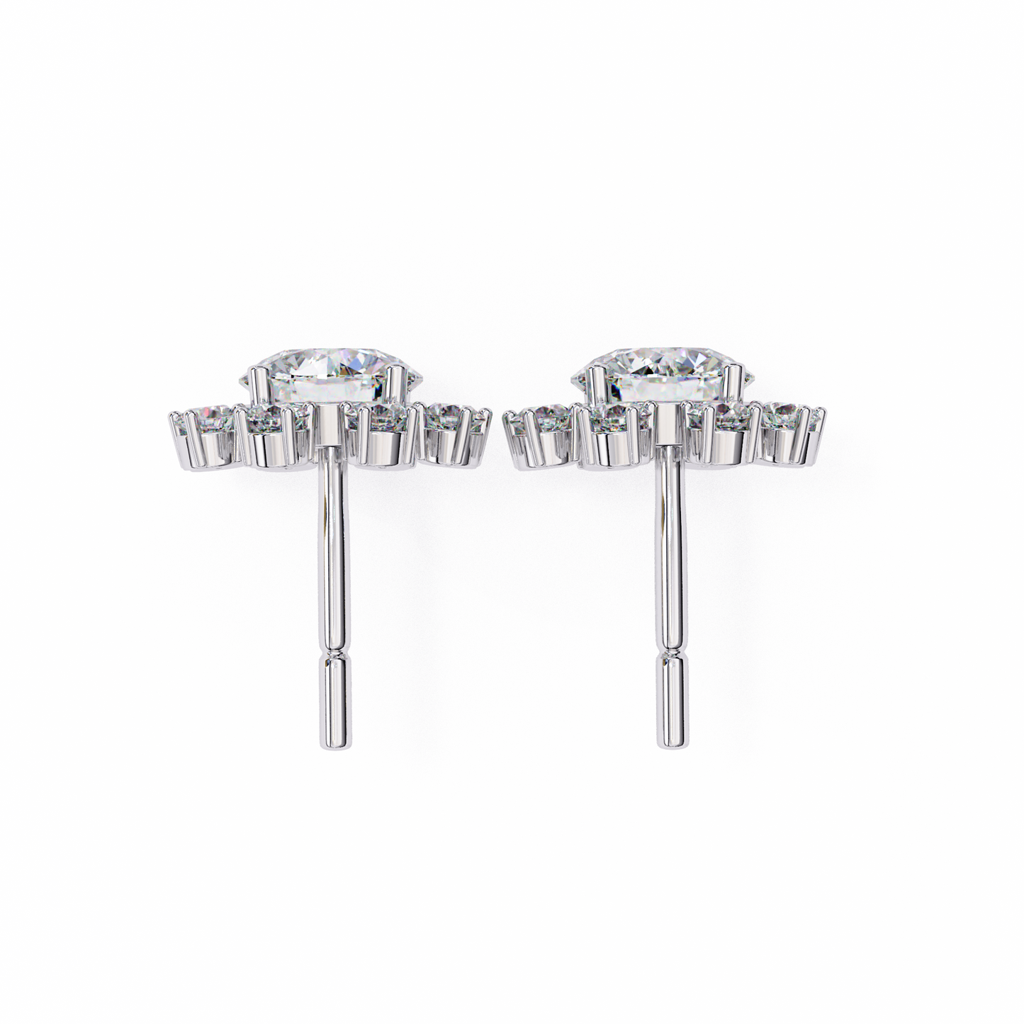 Lunar Threads – Round Lab Diamond Threader Earrings